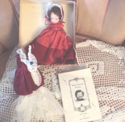 5.5'' Bisque NANCY ANN STORYBOOK JOINTED DOLL ORIGINAL WINTER 93, BOX, EXTRAS
